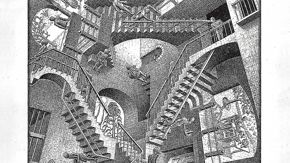 „Relativitate“, M.C. Escher