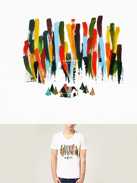 Design abstract pentru tricouri, realizat de Dudeowl