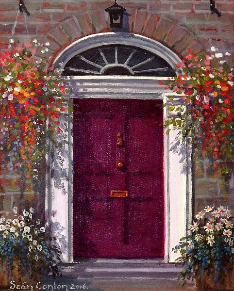 Georgian Door in Burgundy - Sean Conlon